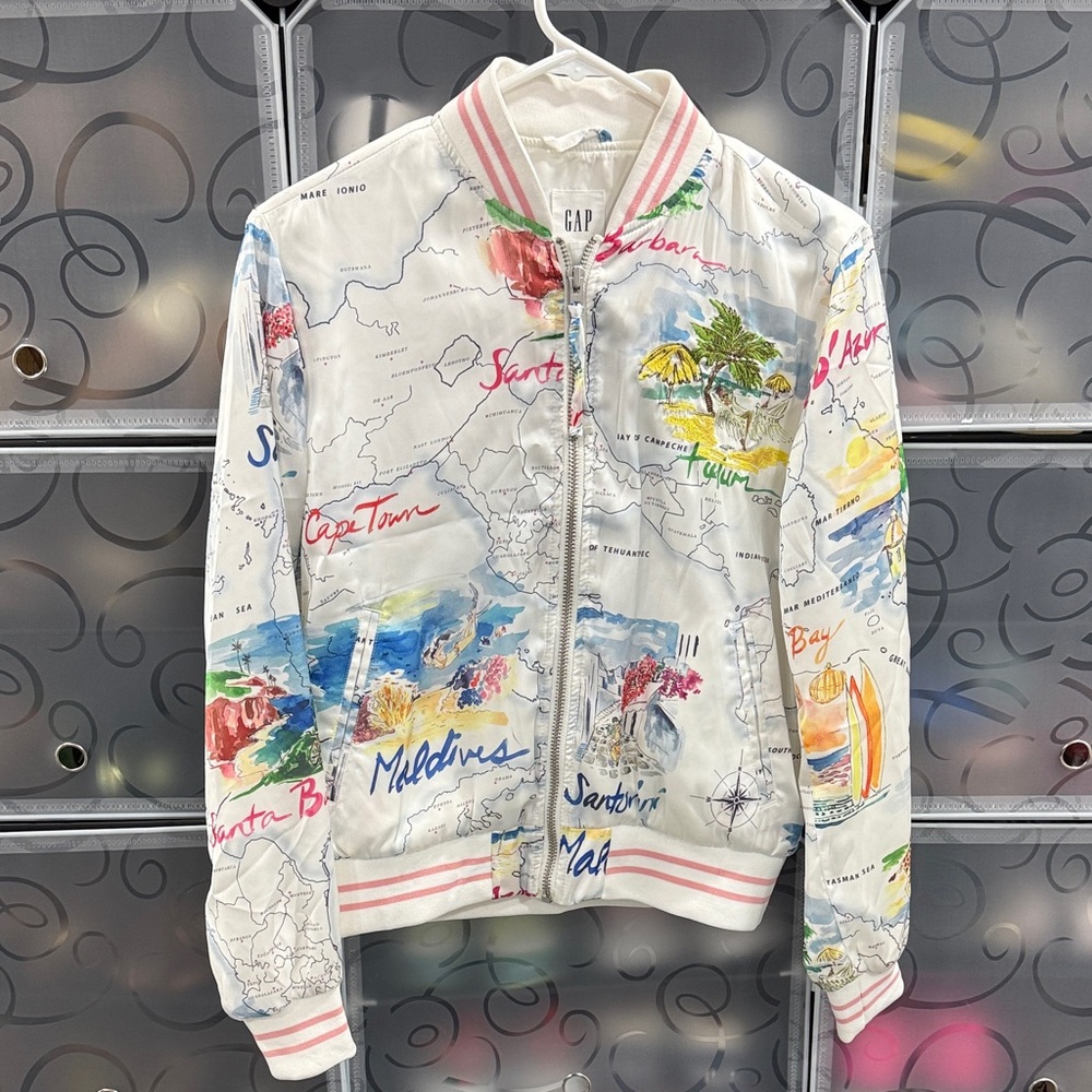GAP Multicolor Map Print Jacket
